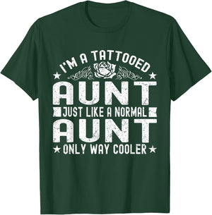 Tattooed Aunt With Tattoos Auntie T-Shirt - T-Shirt | Forest