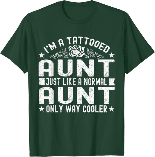 Tattooed Aunt With Tattoos Auntie T-Shirt - T-Shirt | Forest