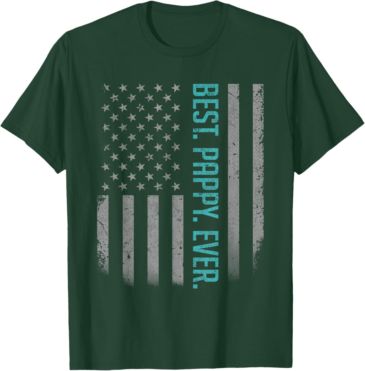 Best Pappy Ever US American Flag Shirt Gift Father's Day T-Shirt - T-Shirt | Forest