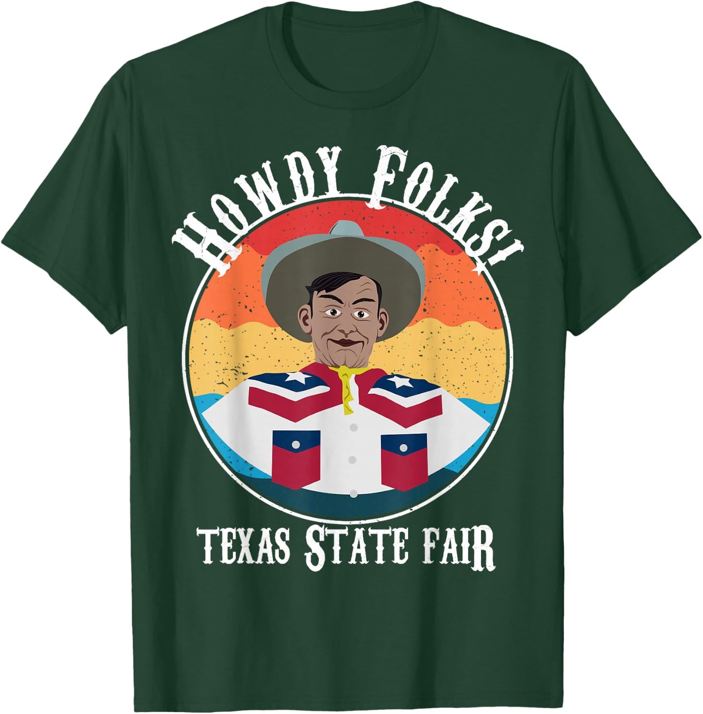 Texas State Fair Cowboy Novelty Souvenir Merch T-Shirt - T-Shirt | Forest