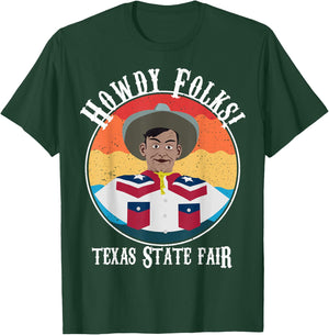 Texas State Fair Cowboy Novelty Souvenir Merch T-Shirt - T-Shirt | Forest