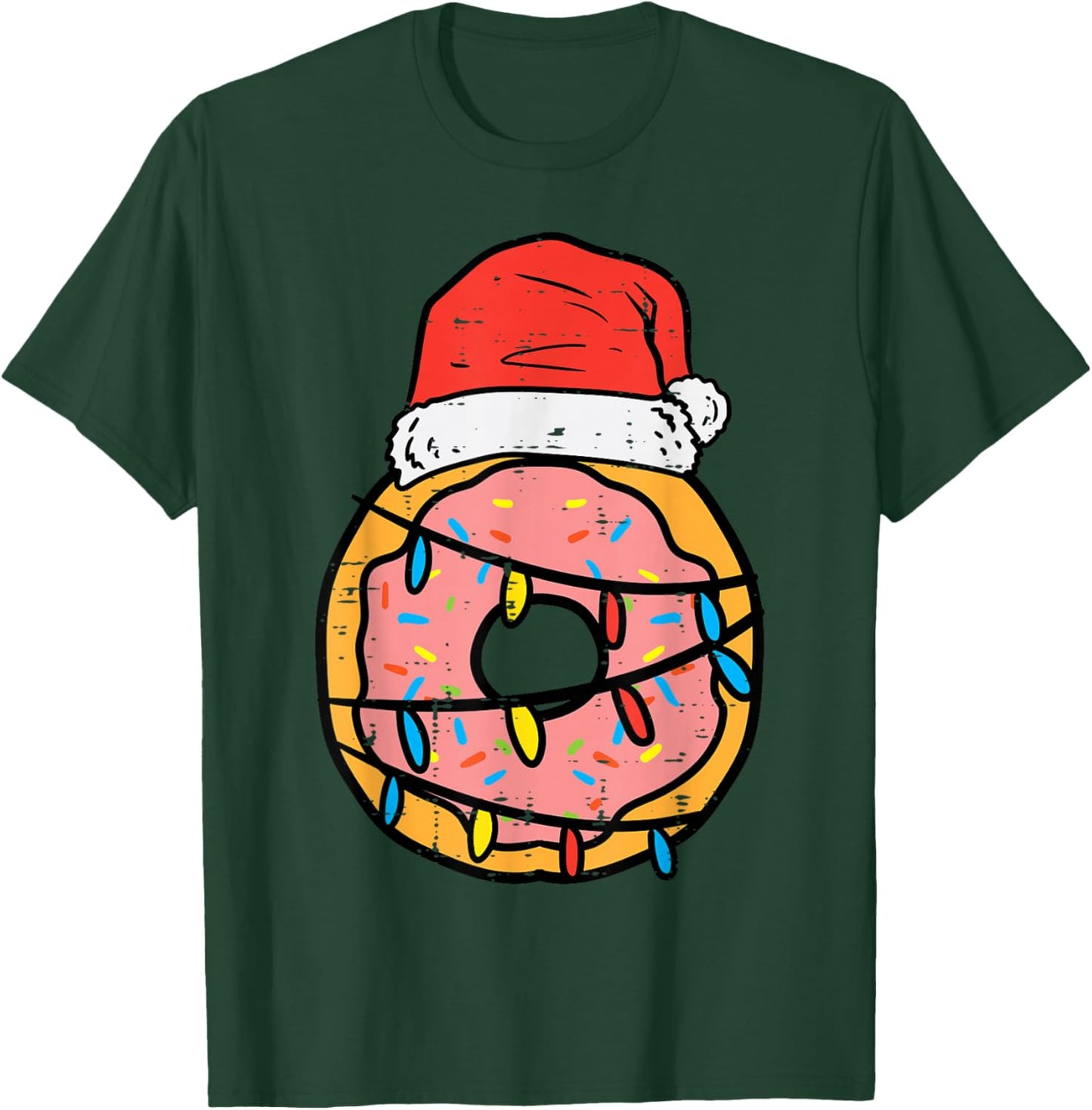 Christmas Donut Santa Cute Xmas Baking Baker Men Women Kids T-Shirt - T-Shirt | Forest