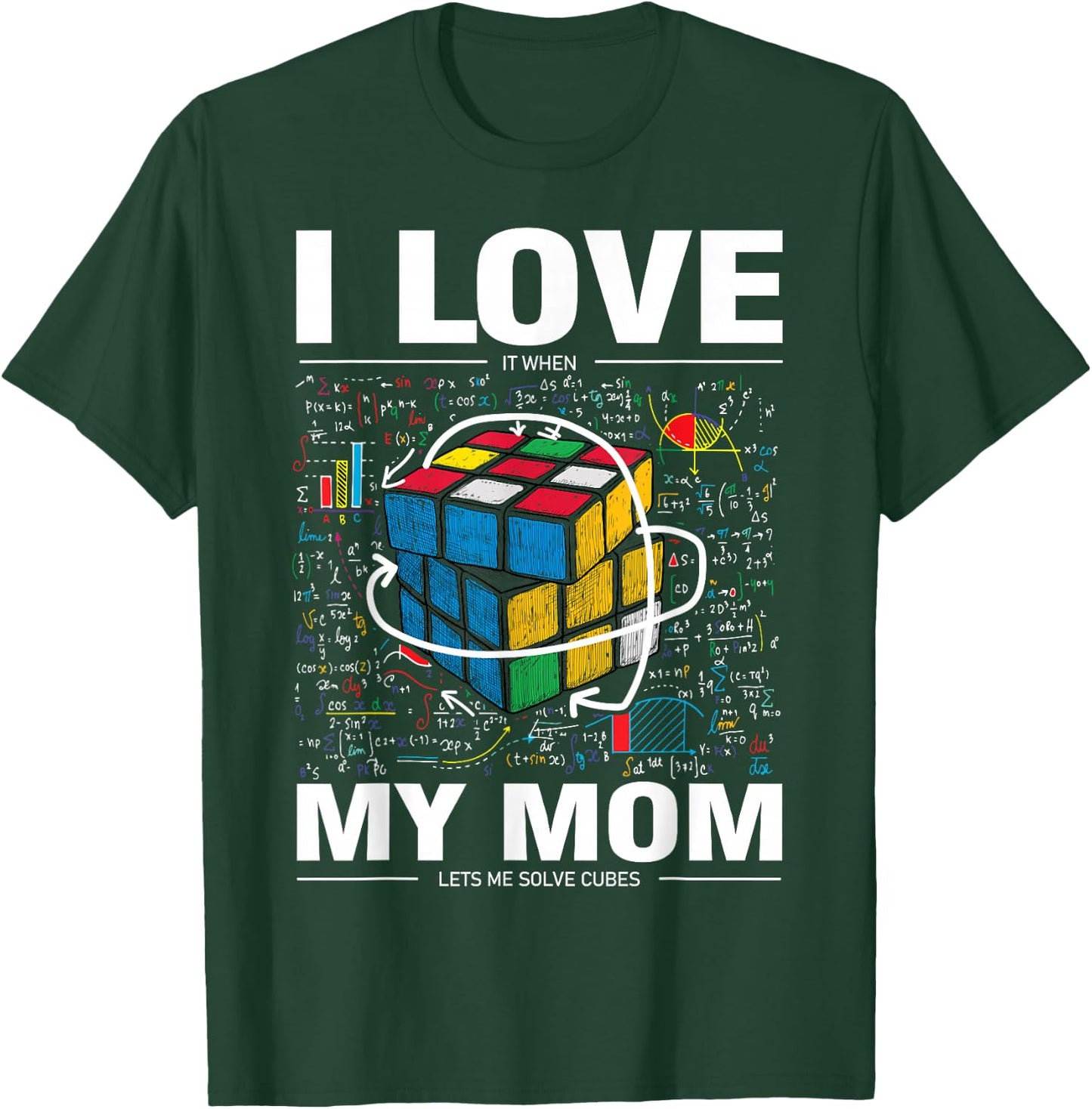 I Love It When My Mom Lets Me Solve Cubes Speedcubing Kids T-Shirt - T-Shirt | Forest