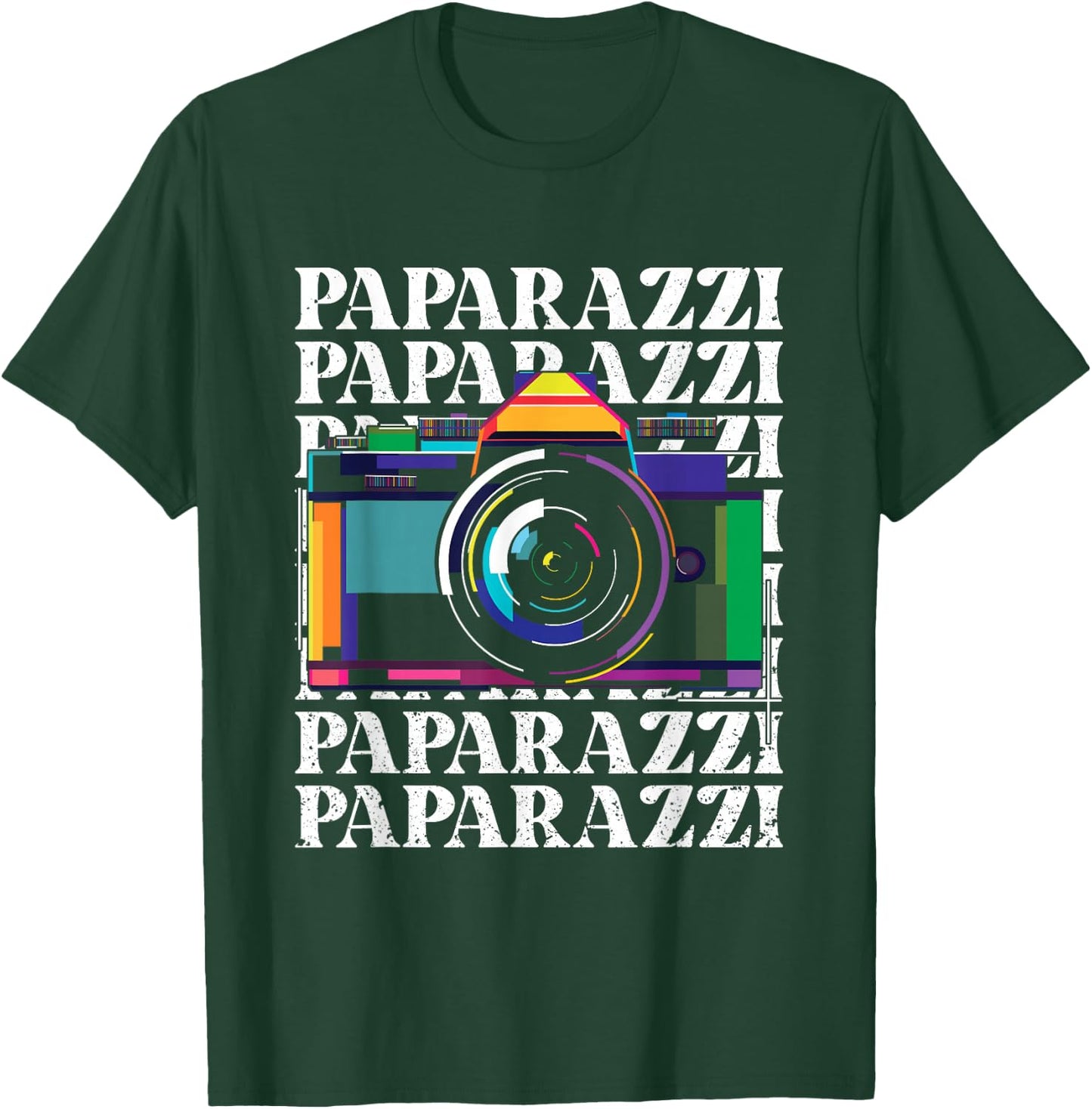 Paparazzi | Yellow Journalism Press | Photographer Camera T-Shirt - T-Shirt | Forest