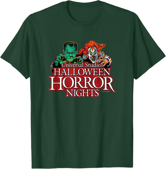 Halloween Horror Nights Frankenstein and Jack The Clown T-Shirt - T-Shirt | Forest