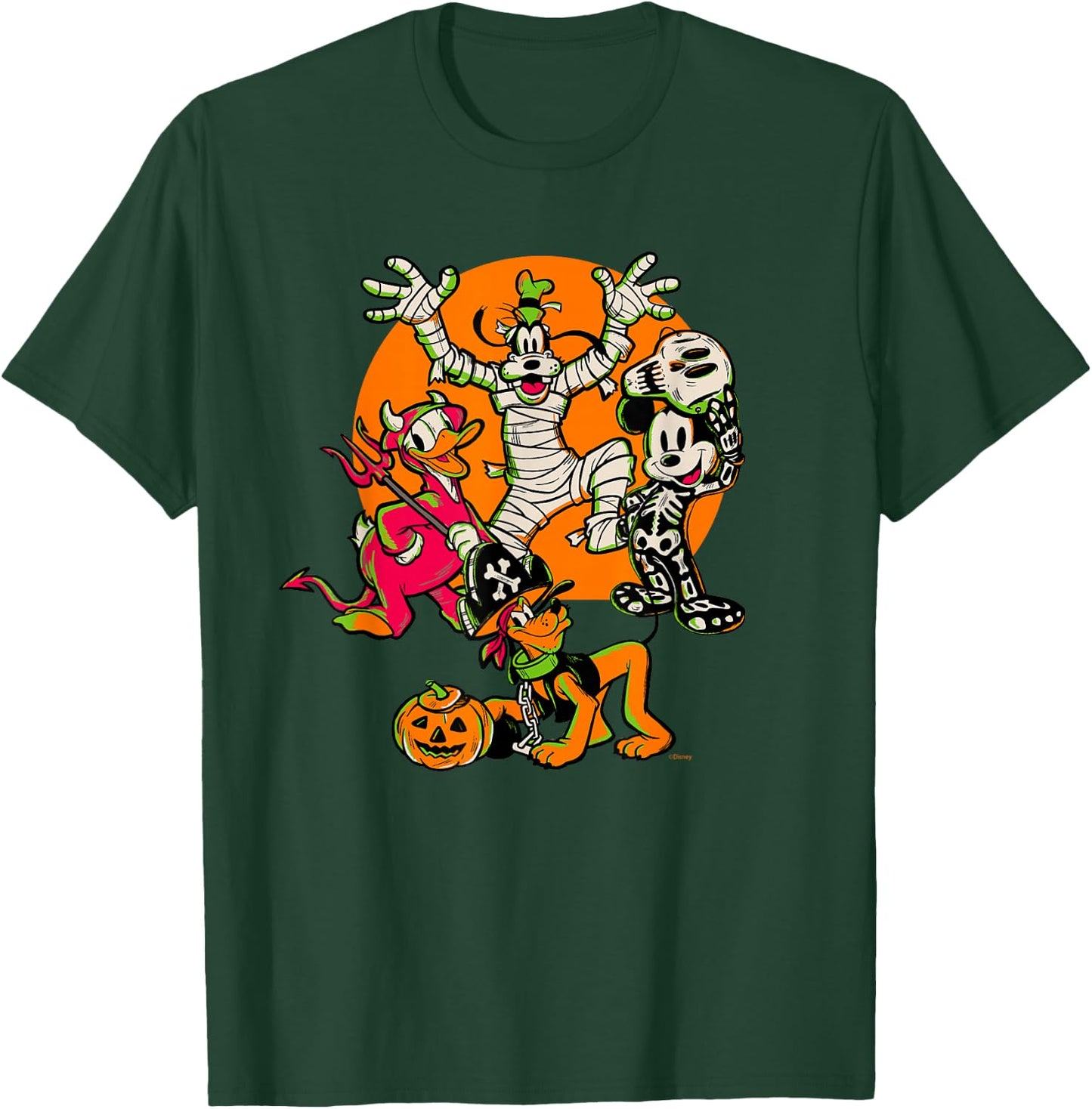 Disney 100 Mickey Donald Goofy & Pluto Halloween Costumes T-Shirt - T-Shirt | Forest