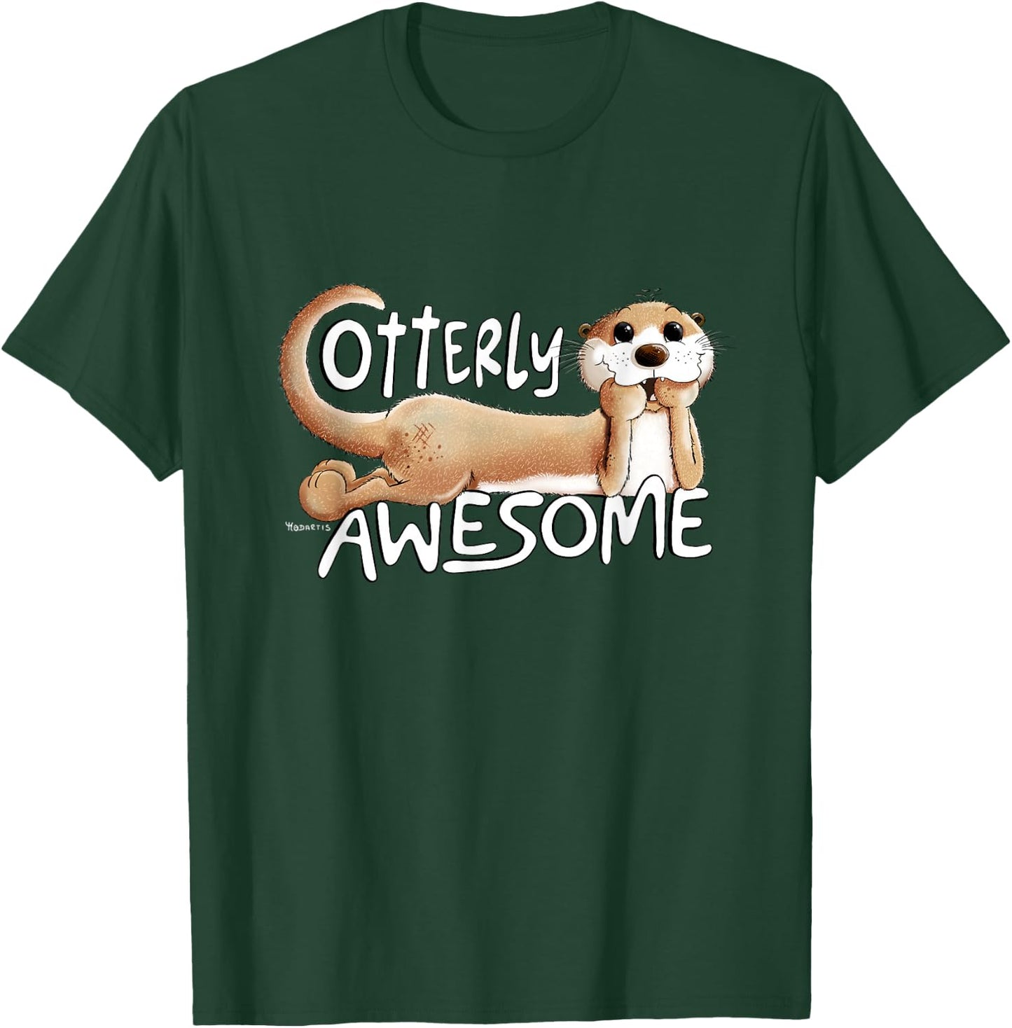 Otterly Awesome Otter Word Game Sea Otter Statement T-Shirt - T-Shirt | Forest