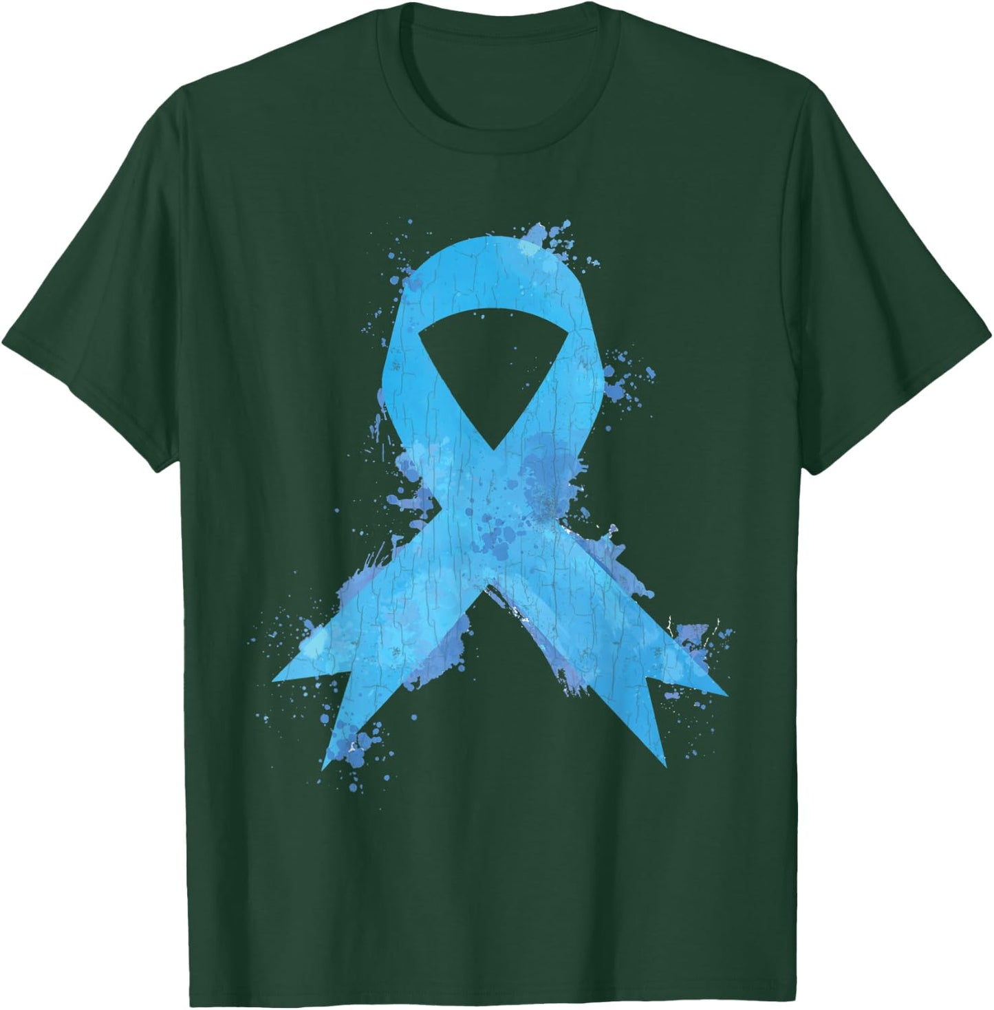 Light Blue Ribbon Pocket Prostate Cancer Awareness Graphic T-Shirt - T-Shirt | Forest
