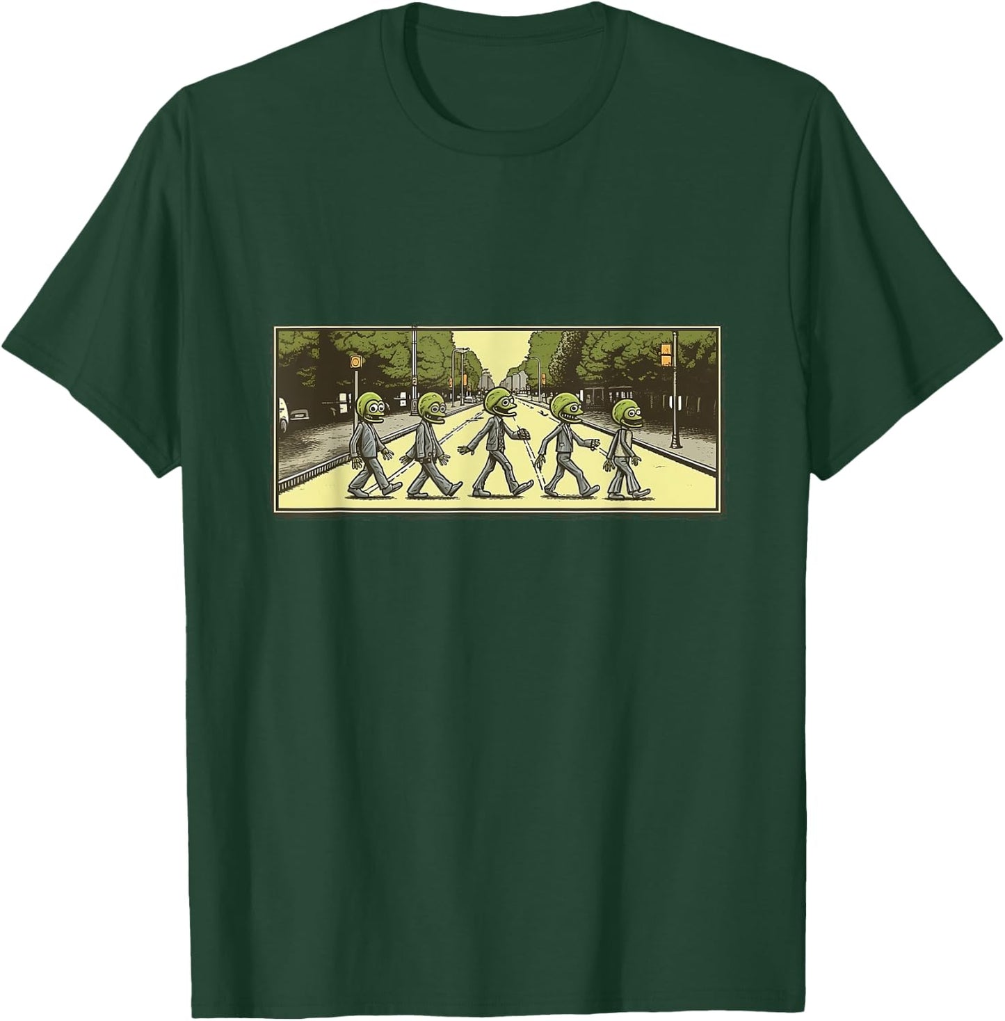 5 Aliens Crossing Abby Road T-Shirt - T-Shirt | Forest