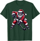 Christmas Sports Santa Plays Ice Hockey, Xmas Women Men Kids T-Shirt - T-Shirt | Forest