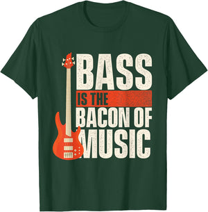 Bass Is The Bacon Of Music - Bassist Musician Bass Guitar T-Shirt - T-Shirt | Forest