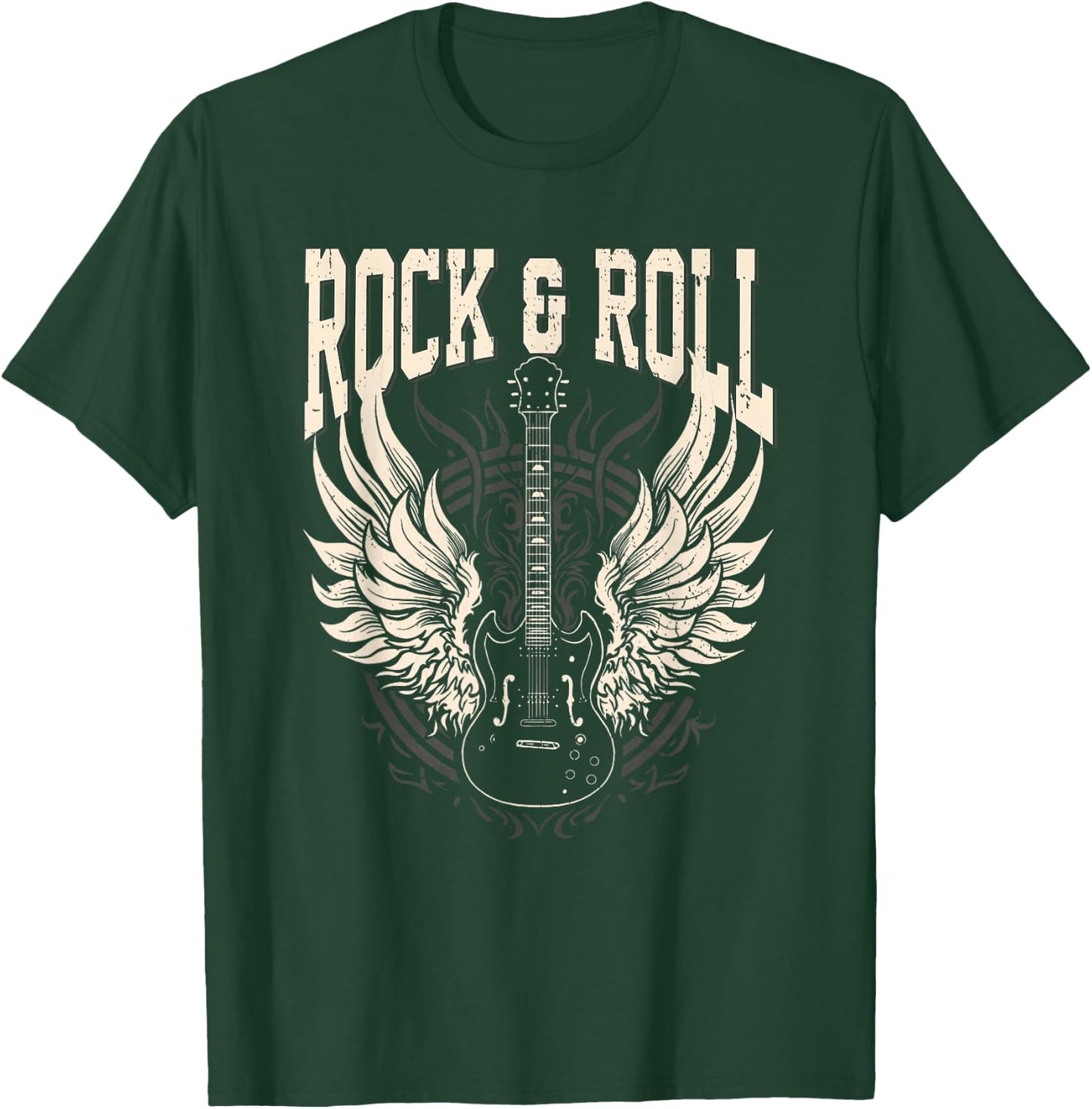 Rock and Roll Lover Gifts Cool Electric Guitar Concert Band T-Shirt - T-Shirt | Forest