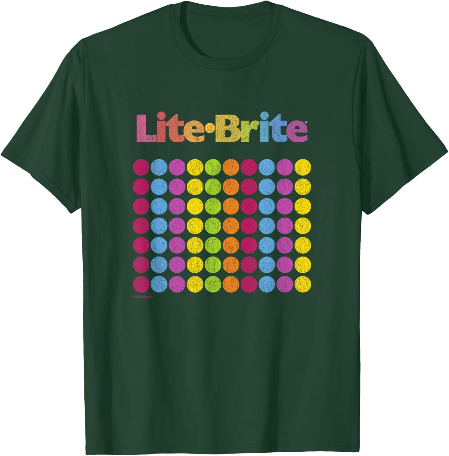 Lite-Brite Classic Toy Vintage Rainbow Dot Retro Grid Logo T-Shirt - T-Shirt | Forest