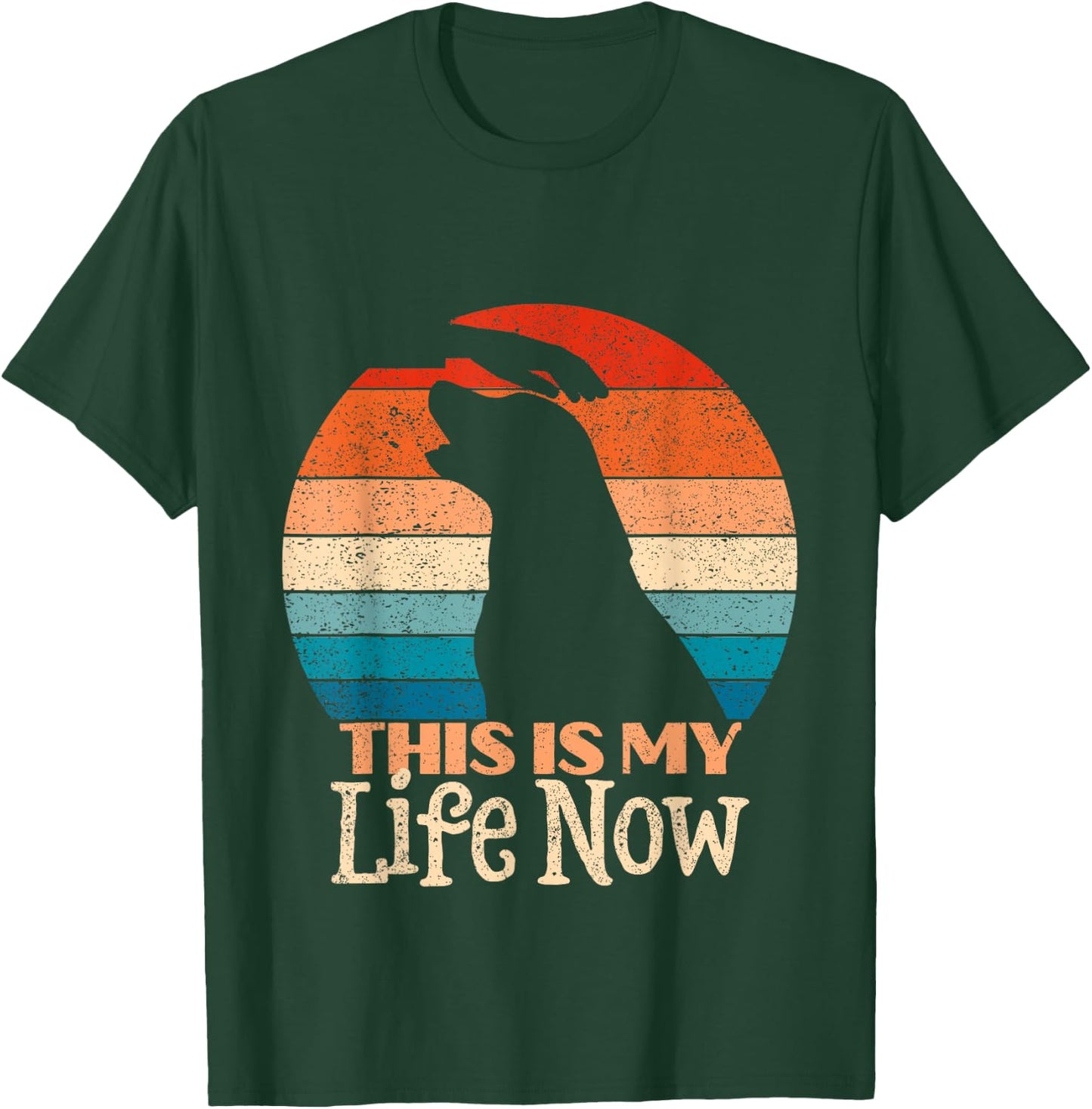 Distressed Retro Labrador Retriever This Is My Life Now T-Shirt - T-Shirt | Forest