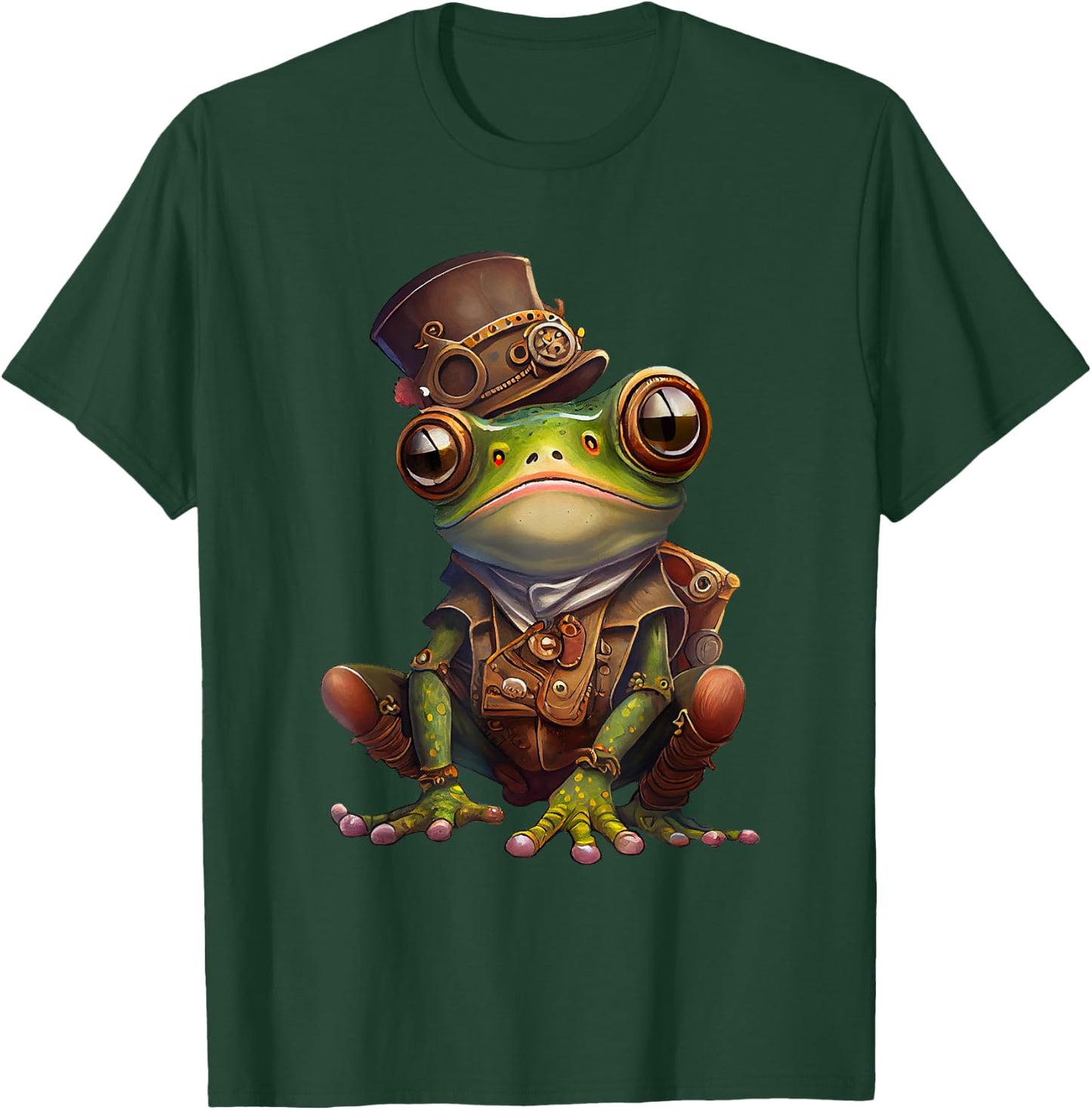 Steampunk frog engines power animals heart and soul T-Shirt - T-Shirt | Forest