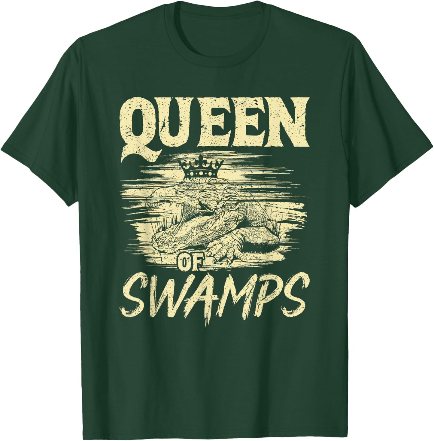 Gator Hunting Queen of Swamps Alligator Hunter T-Shirt - T-Shirt | Forest