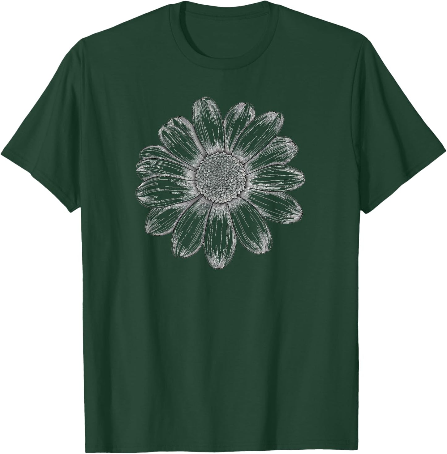 Daisy, Black and White Minimal Love Funny Flower Fashion T-Shirt - T-Shirt | Forest