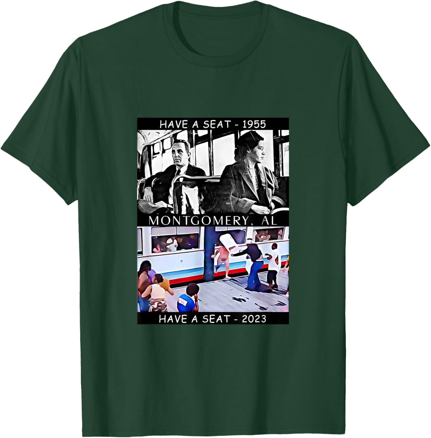 Montgomery Alabama Brawl Folding Chair Riverboat Fight 2023 T-Shirt - T-Shirt | Forest