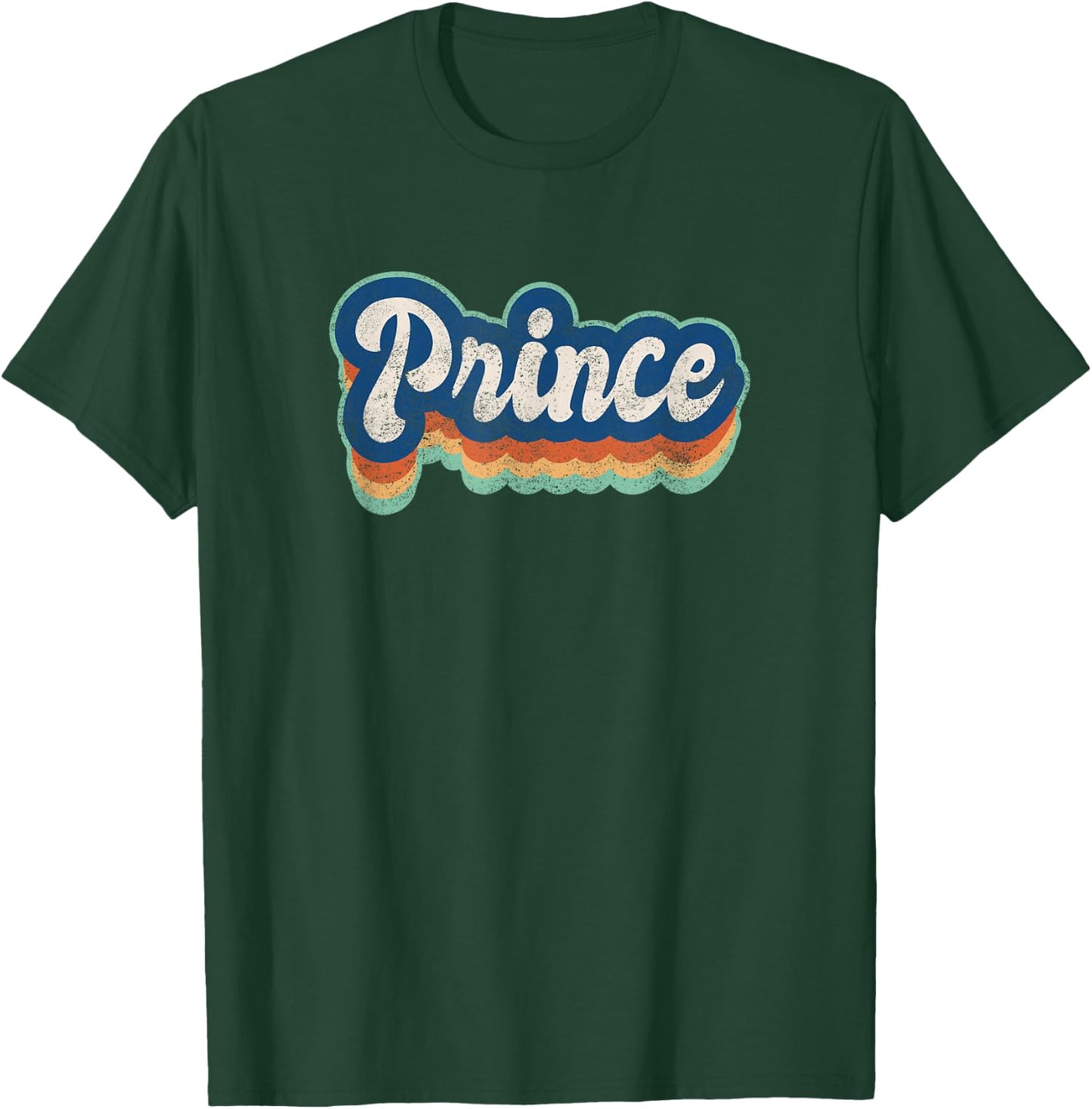 Prince First Name Boy Vintage Style 70s 80s Personalized T-Shirt - T-Shirt | Forest