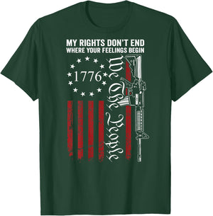 My Rights Don't End Where Your Feelings Begin Gun (ON BACK) T-Shirt - T-Shirt | Forest