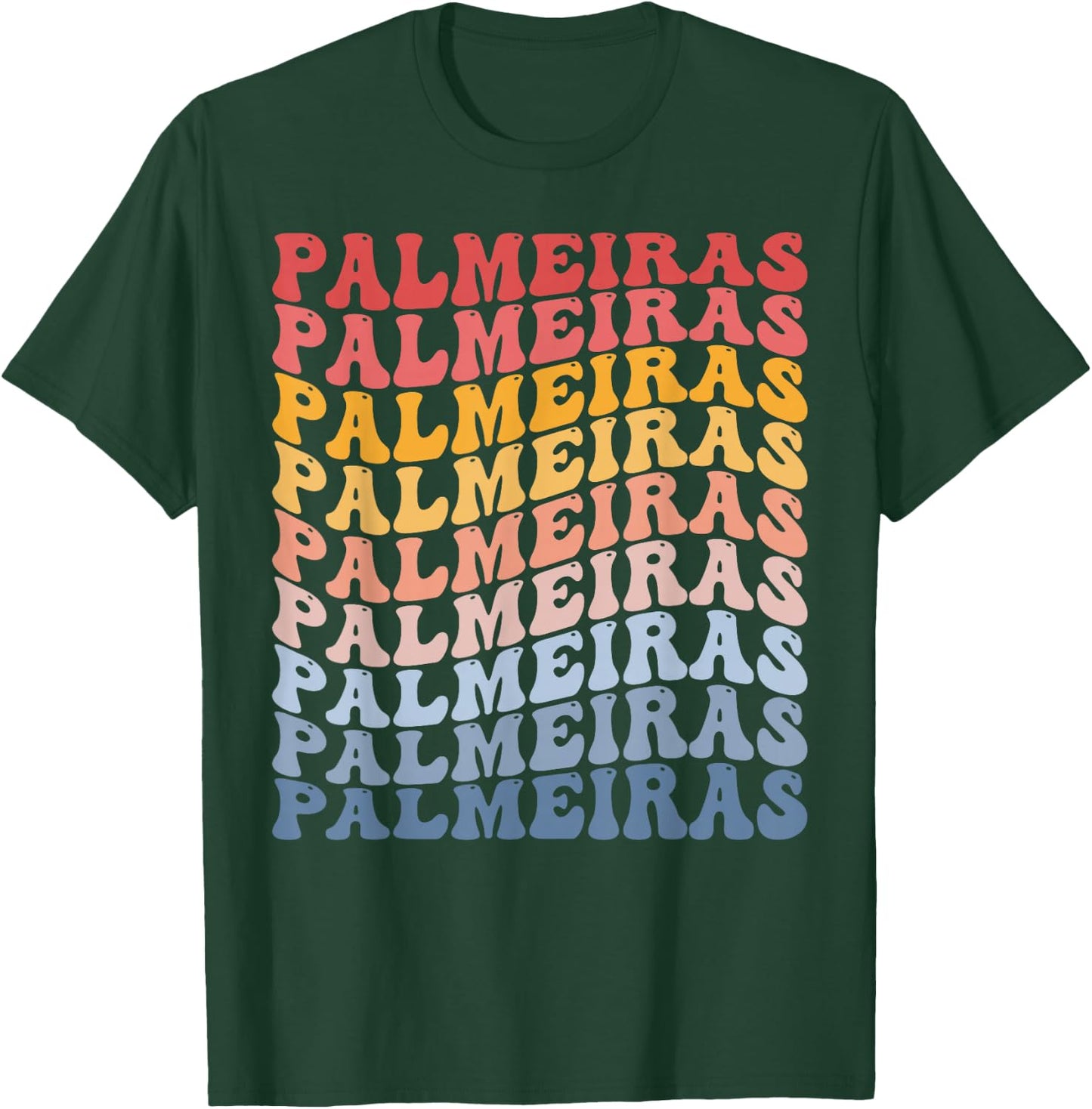 Palmeiras City Groovy Retro T-Shirt - T-Shirt | Forest