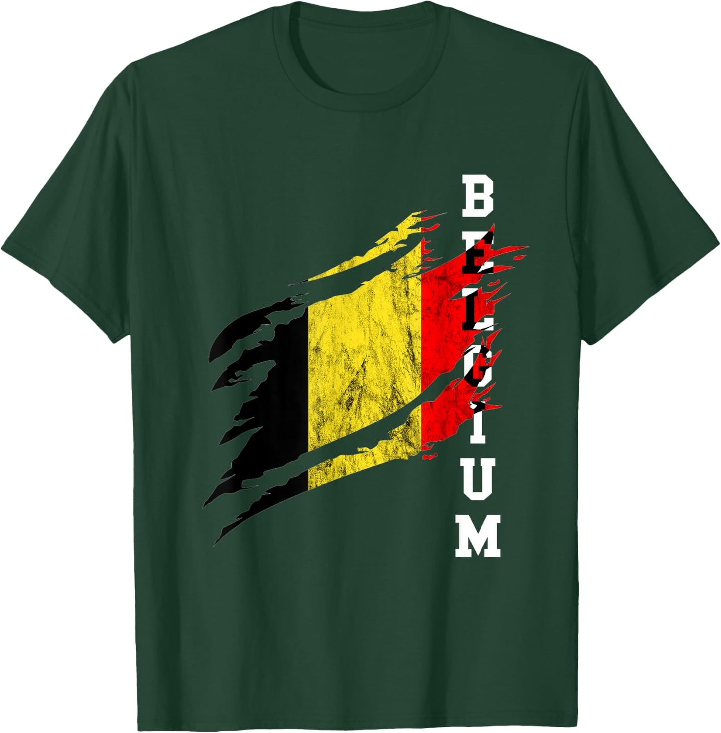 Belgium Heroic Vintage Belgium Flag Belgie Belgian Pride T-Shirt - T-Shirt | Forest