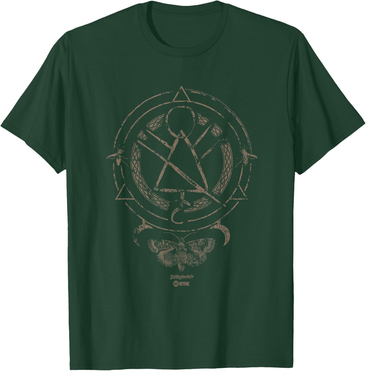 Yellowjackets Distressed Symbol T-Shirt - T-Shirt | Forest