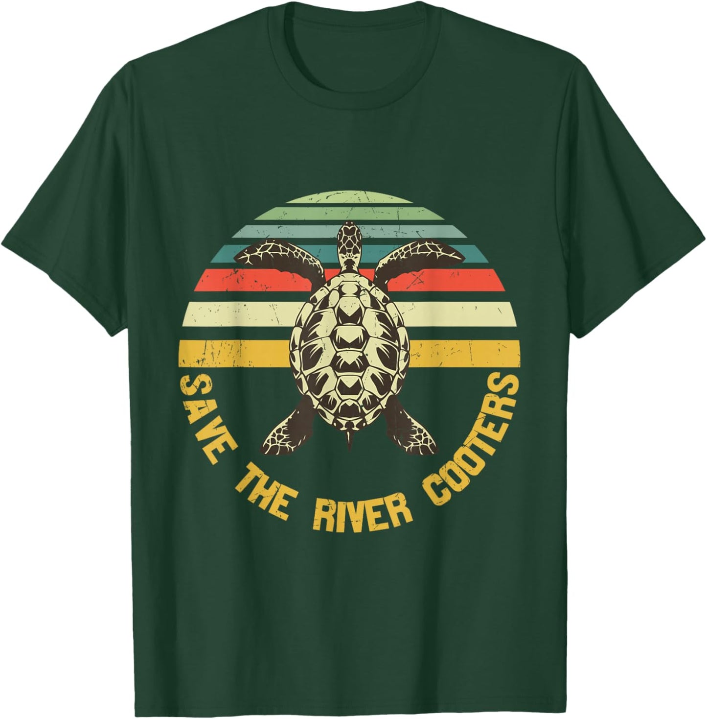 Save the River Cooters Turtles Eco-friendly T-Shirt - T-Shirt | Forest