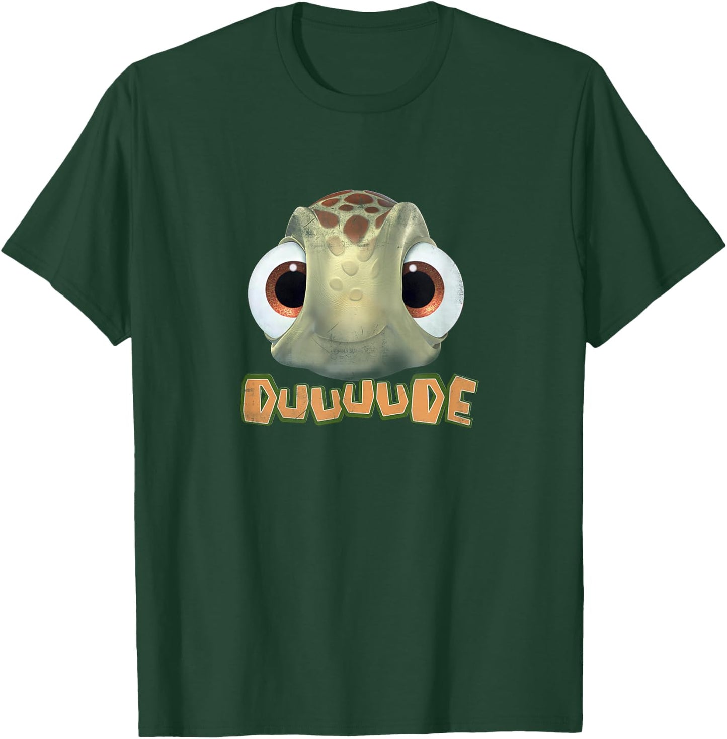 Disney Pixar Finding Nemo Duuuude Squirt Big Face Chest Logo T-Shirt - T-Shirt | Forest