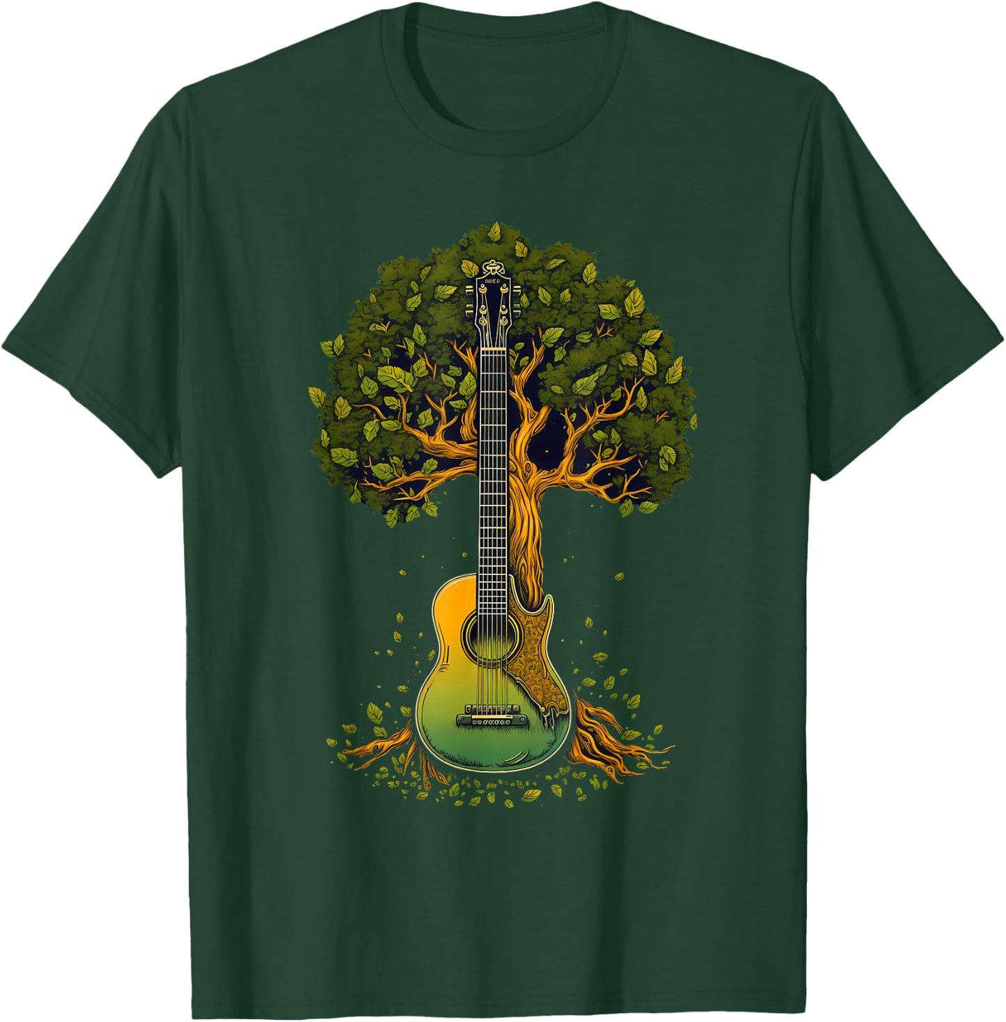 Guitar Tree of Life, Guitar Tree T-Shirt - T-Shirt | Forest