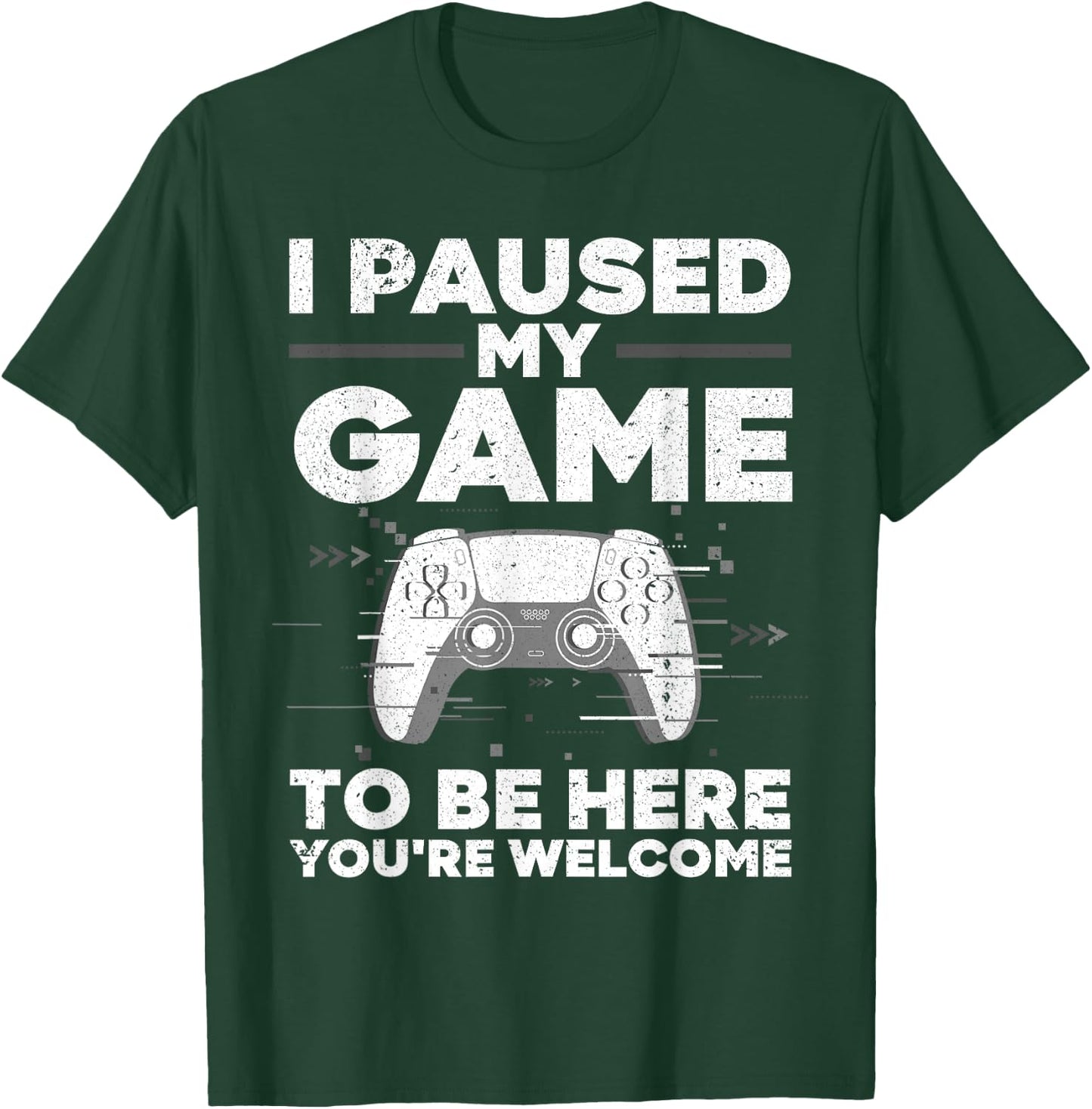 Cool Video Gamer Boys Kids Game Paused Gaming Gamers T-Shirt - T-Shirt | Forest