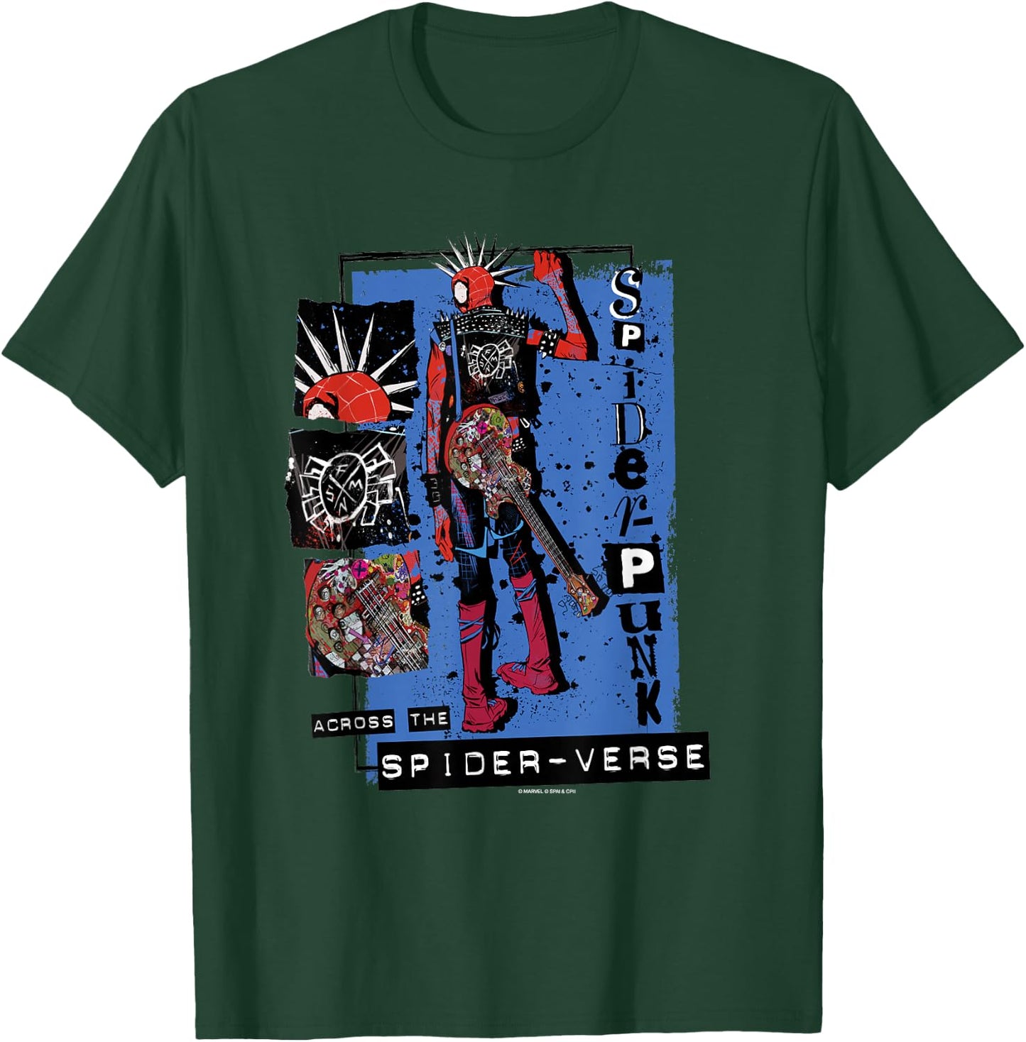 Marvel Spider-Man: Across The Spider-Verse Spider-Punk Back T-Shirt - T-Shirt | Forest