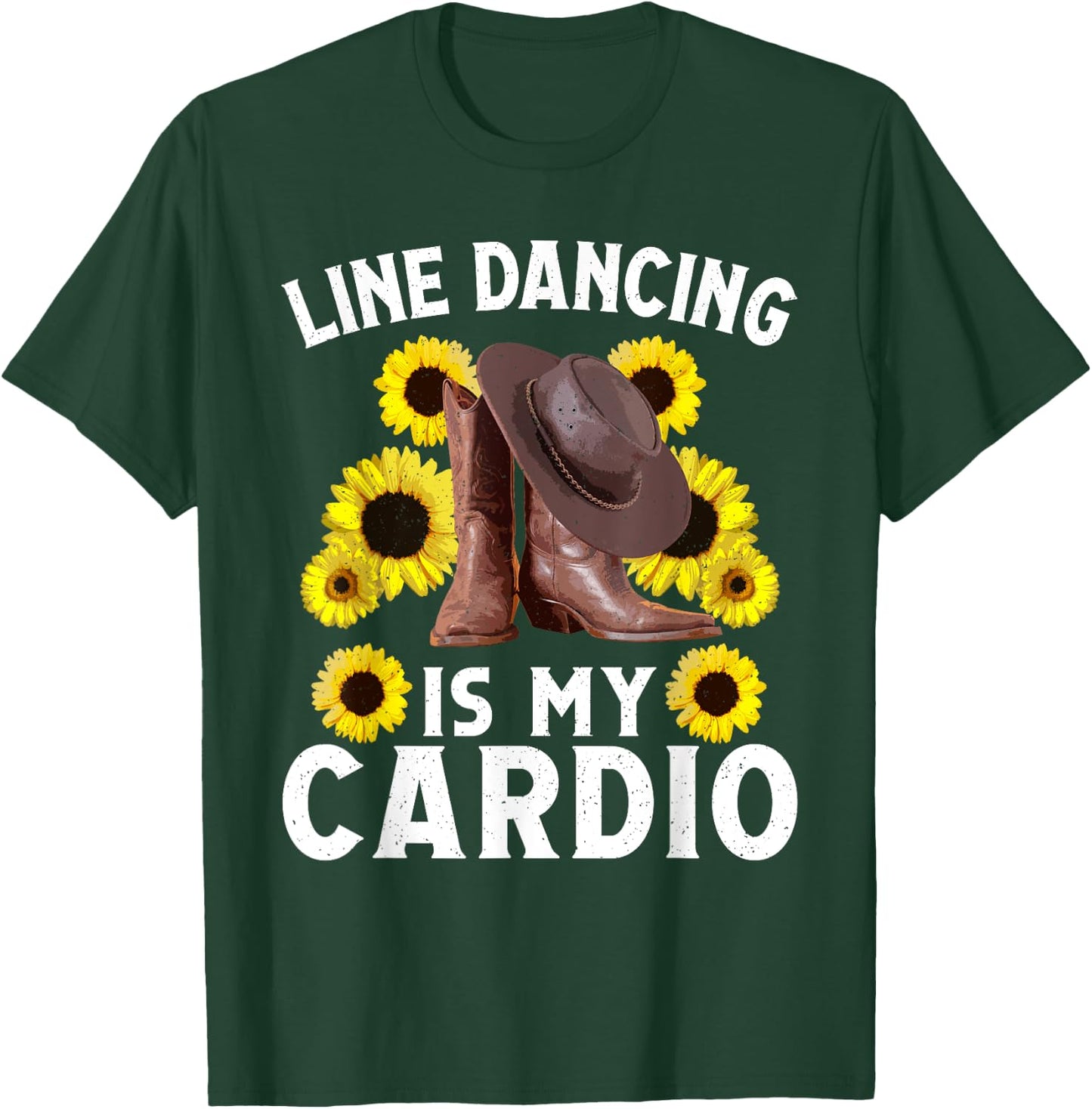 Line Dancing Art Men Country Dancing Rodeo Dancer T-Shirt - T-Shirt | Forest