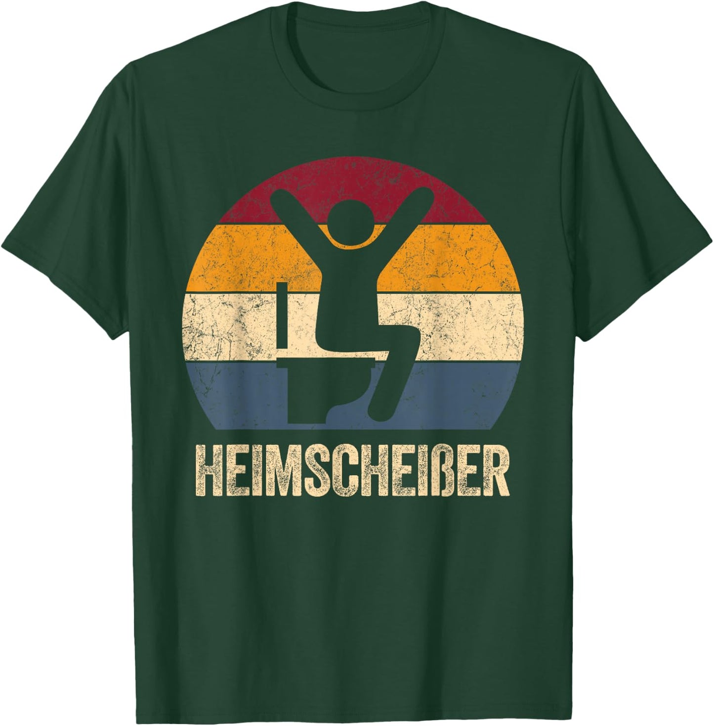 Heimscheißer Shirt Retro Rainbow Gekackt Wir Zu Home T-Shirt - T-Shirt | Forest