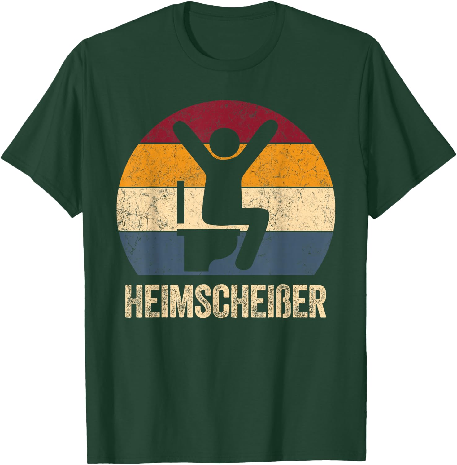 Heimscheißer Shirt Retro Rainbow Gekackt Wir Zu Home T-Shirt - T-Shirt | Forest