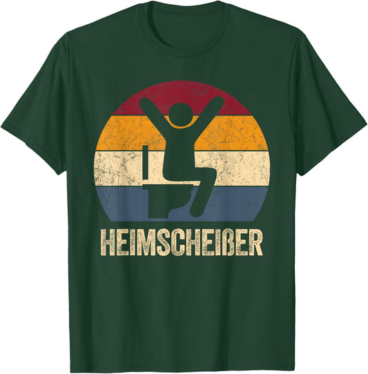 Heimscheißer Shirt Retro Rainbow Gekackt Wir Zu Home T-Shirt - T-Shirt | Forest
