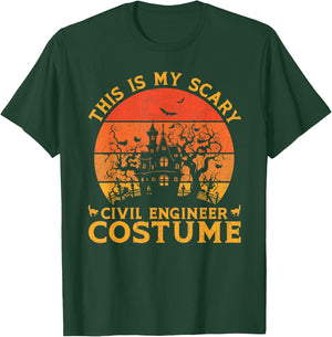 Civil Engineer Matching This is My Scary Halloween Costume T-Shirt - T-Shirt | Forest