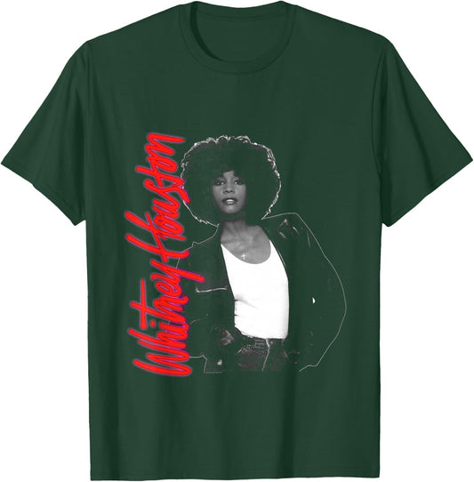 Whitney Houston Whitney Pose black T-Shirt - T-Shirt | Forest