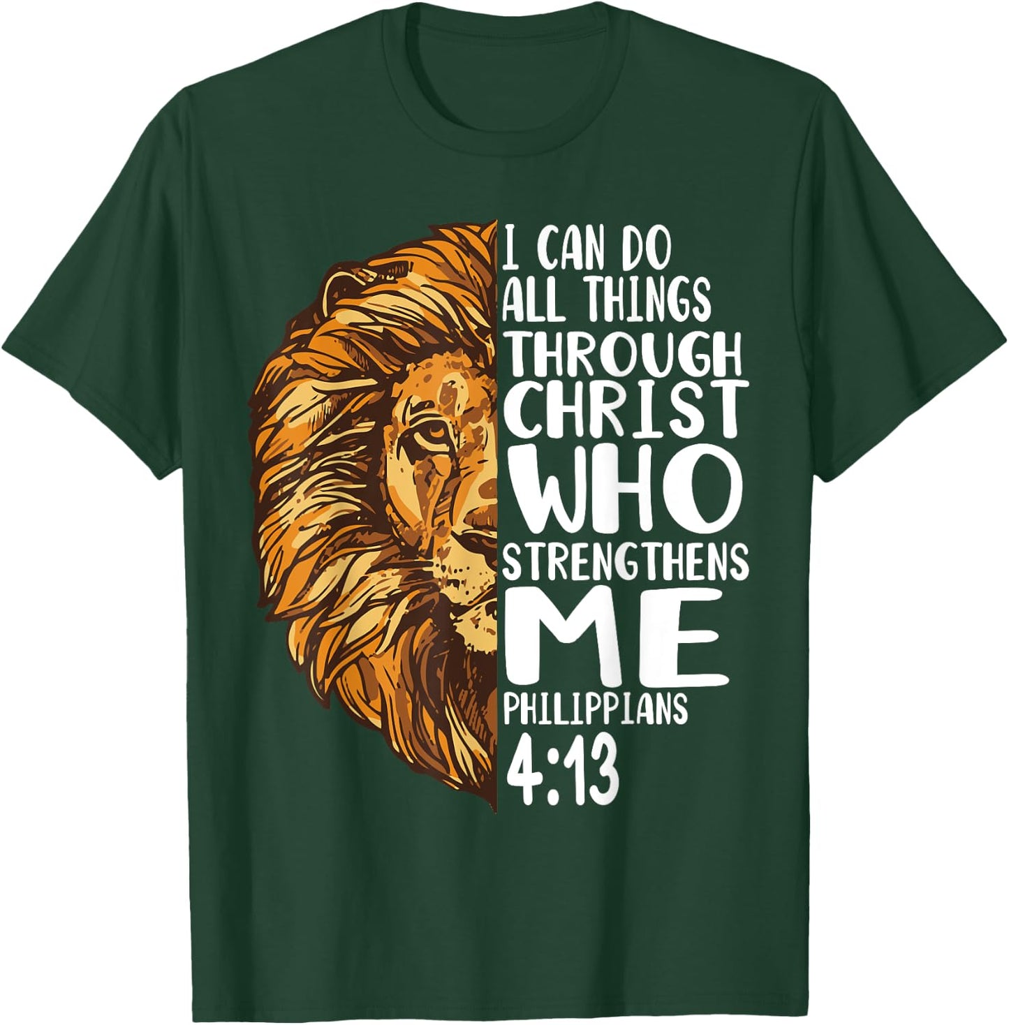 lion shirts with bible verses Philippians T-Shirt - T-Shirt | Forest
