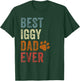 Retro Best Iggy Dad Ever Italian Greyhound Papa Father's Day T-Shirt - T-Shirt | Forest