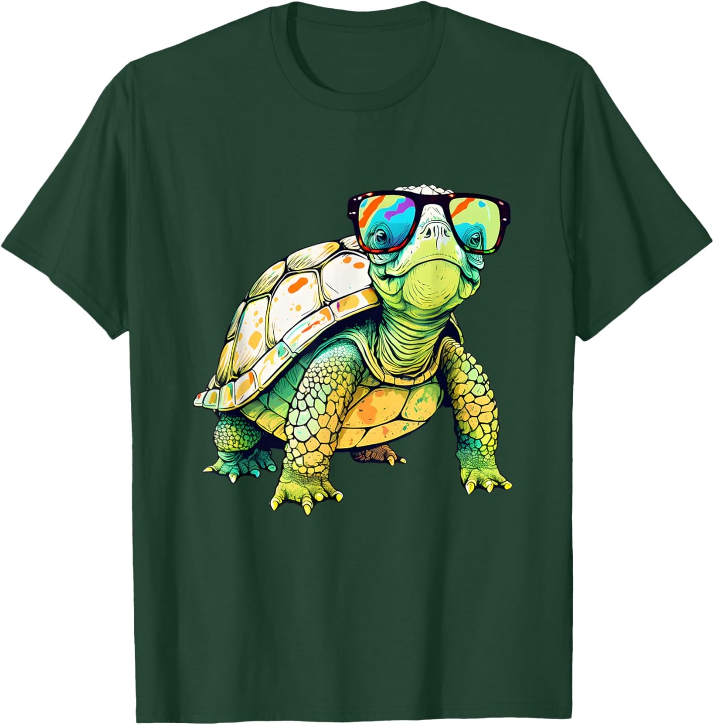 Turtle Colorful Turtle Outfit Turtle Lover Turtle T-Shirt - T-Shirt | Forest