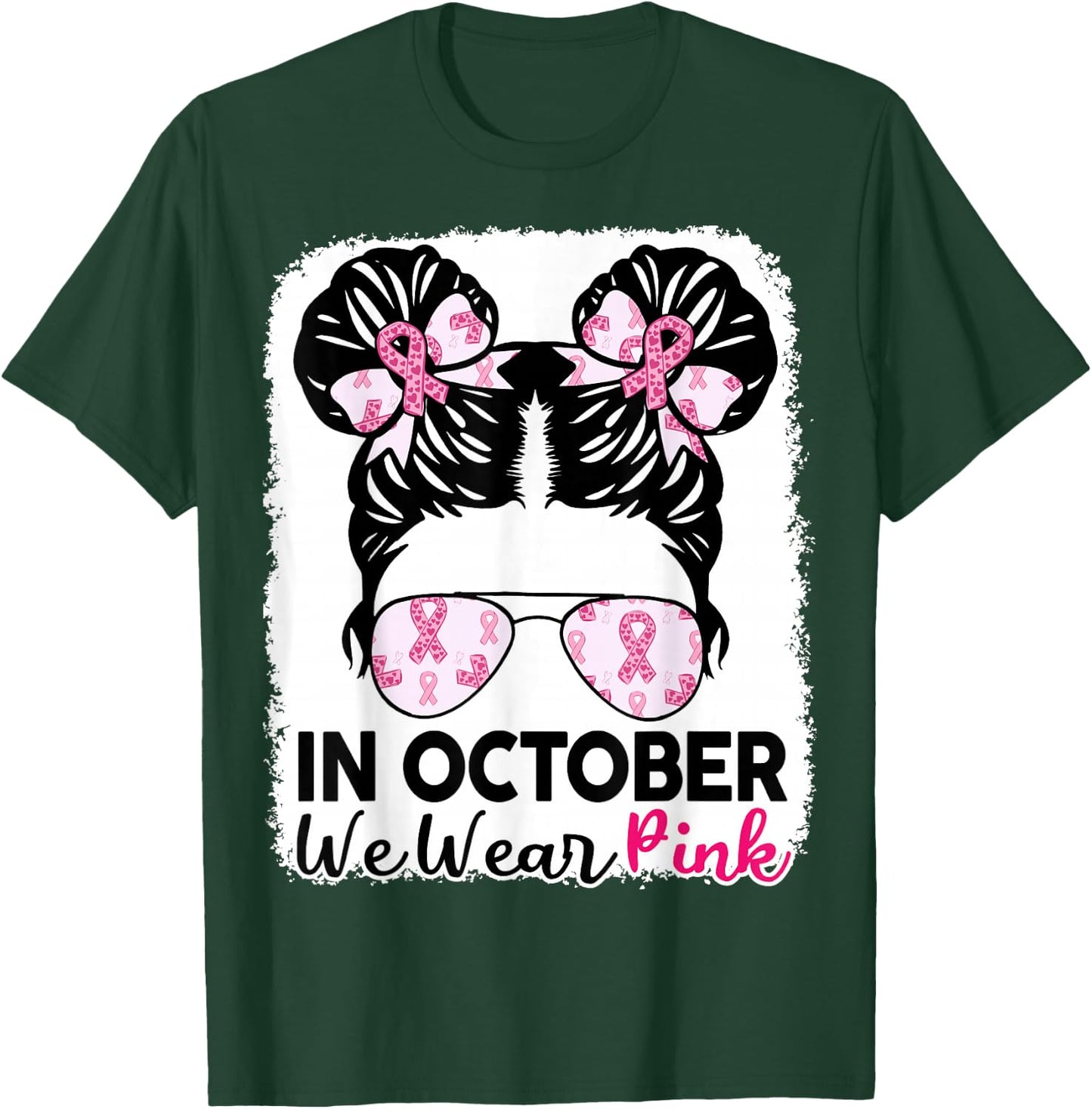 Breast Cancer Awareness October Wear Pink Kids Girl Toddler T-Shirt - T-Shirt | Forest