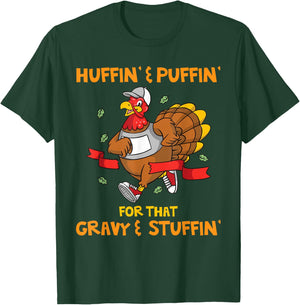 Turkey Marathon Turkey Trot shirt Huffin Puffin Turkey Trot T-Shirt - T-Shirt | Forest