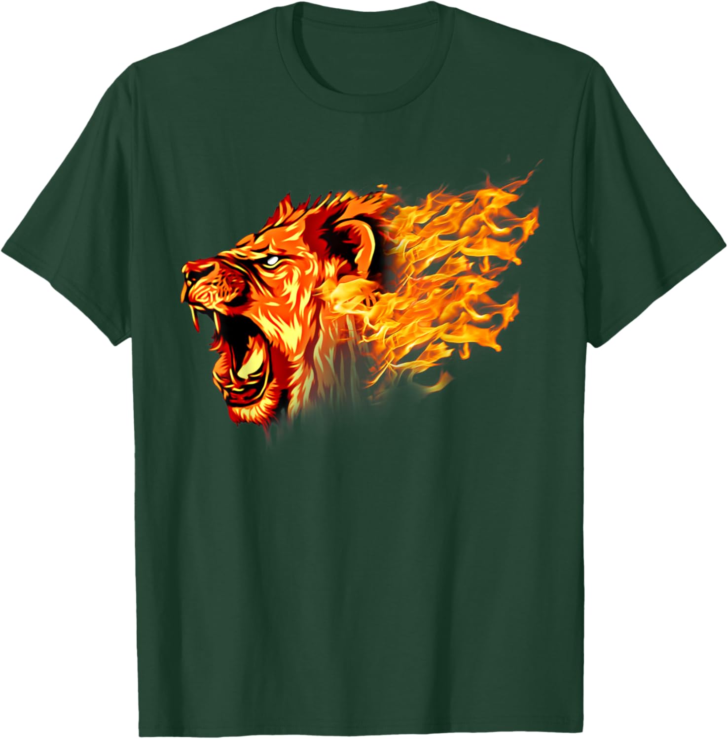 Fiery Leo Lion , Women, Teens & Kids Lion T-Shirt - T-Shirt | Forest