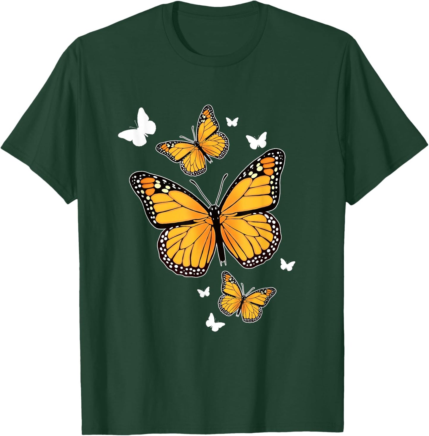 Flying Butterfly Lepidopterist Monarch Flutterby T-Shirt - T-Shirt | Forest
