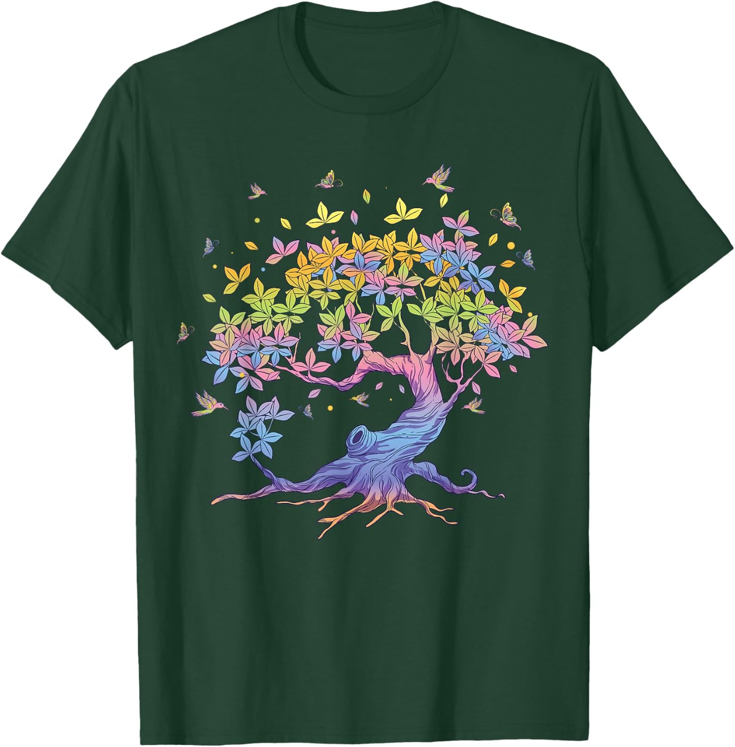 Colourful life is really good tree of life art T-Shirt - T-Shirt | Forest