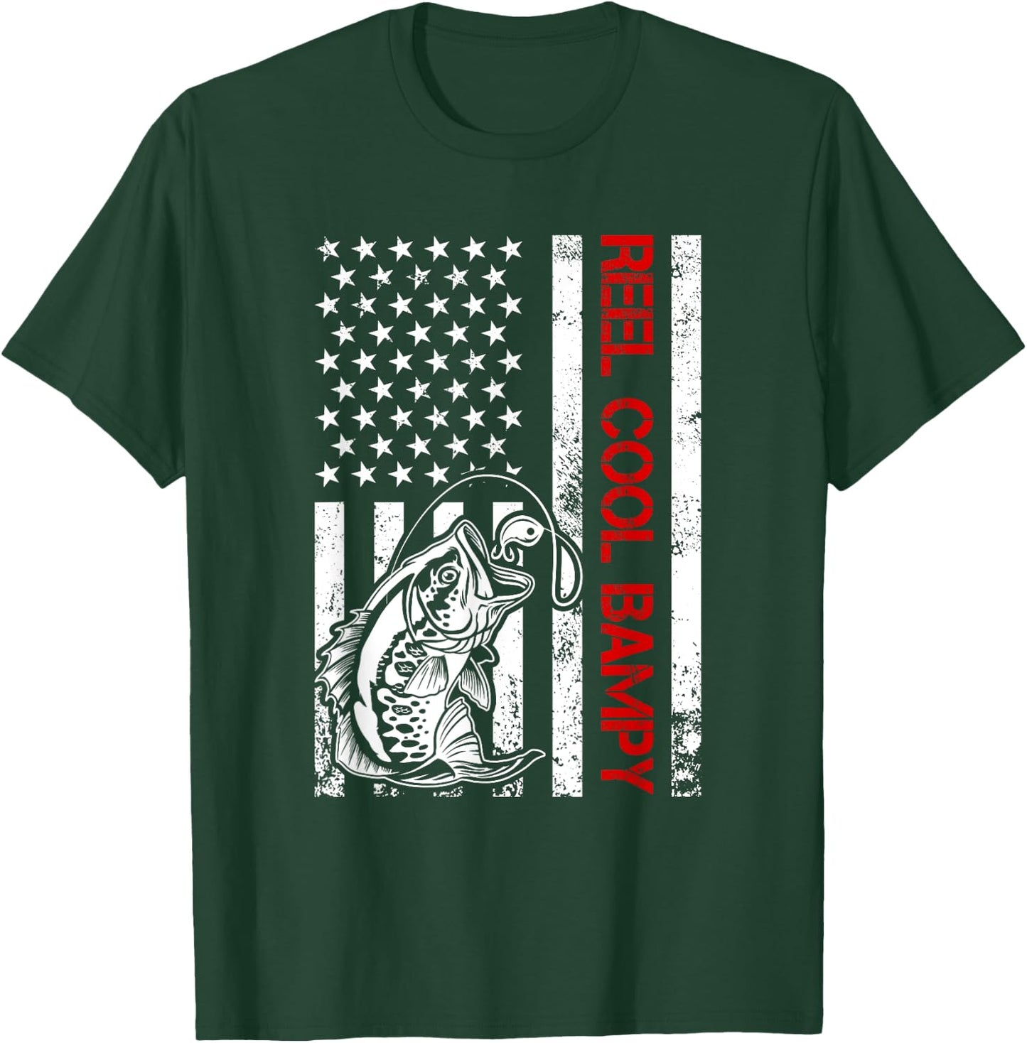 Reel Cool Bampy Fishing Funny Grandpa Father's Day T-Shirt - T-Shirt | Forest