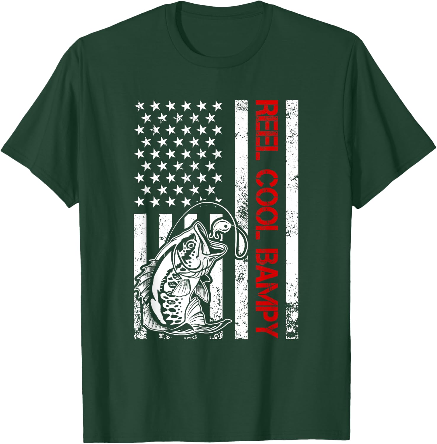 Reel Cool Bampy Fishing Funny Grandpa Father's Day T-Shirt - T-Shirt | Forest