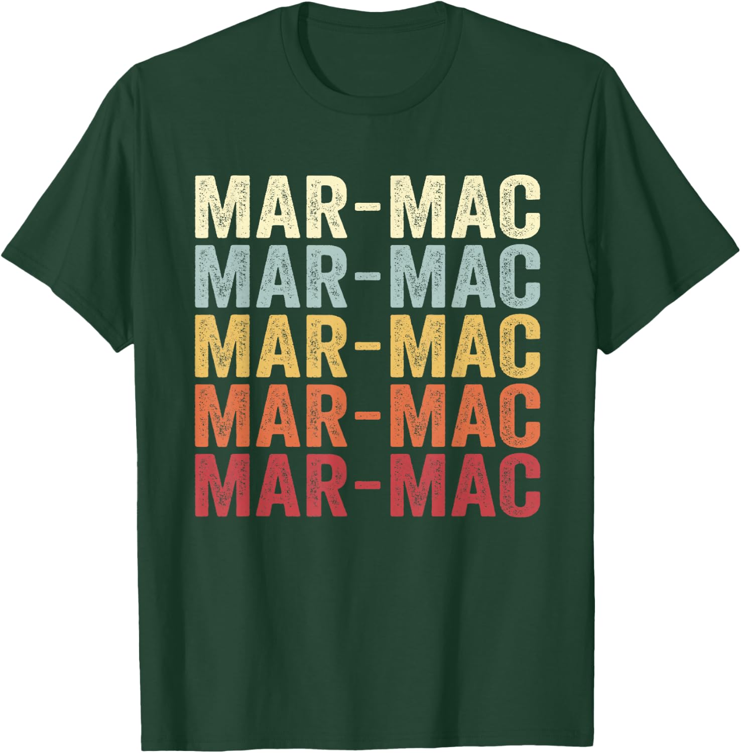 Mar-Mac North Carolina Mar-Mac NC Retro Vintage Text T-Shirt - T-Shirt | Forest