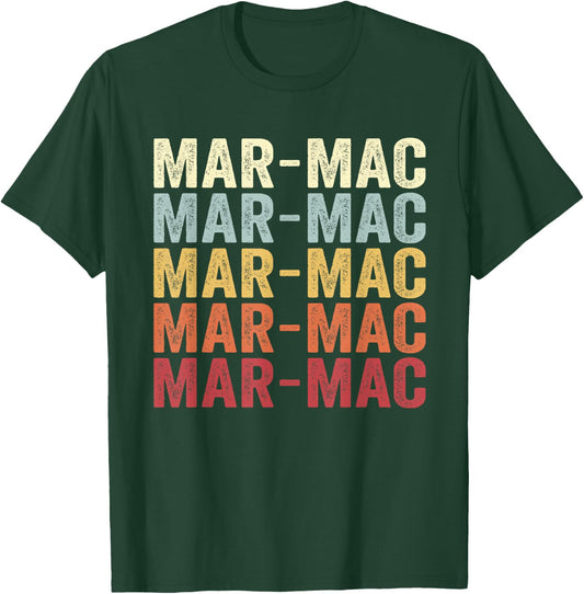 Mar-Mac North Carolina Mar-Mac NC Retro Vintage Text T-Shirt - T-Shirt | Forest